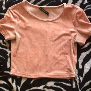 Velvet crop top
